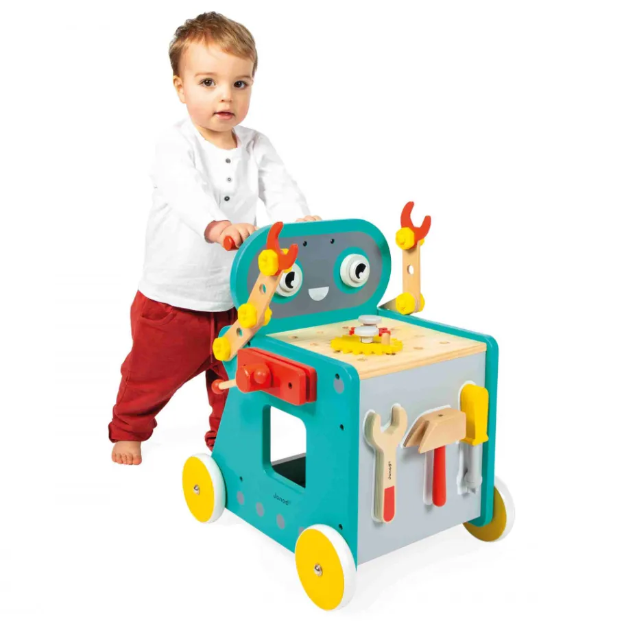 Janod Chariot Robot Brico'Kids* Établis, Outils & Bricolage|Jouets À Bascule, Porteurs & Chariots