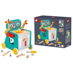 Janod Chariot Robot Brico'Kids* Établis, Outils & Bricolage|Jouets À Bascule, Porteurs & Chariots