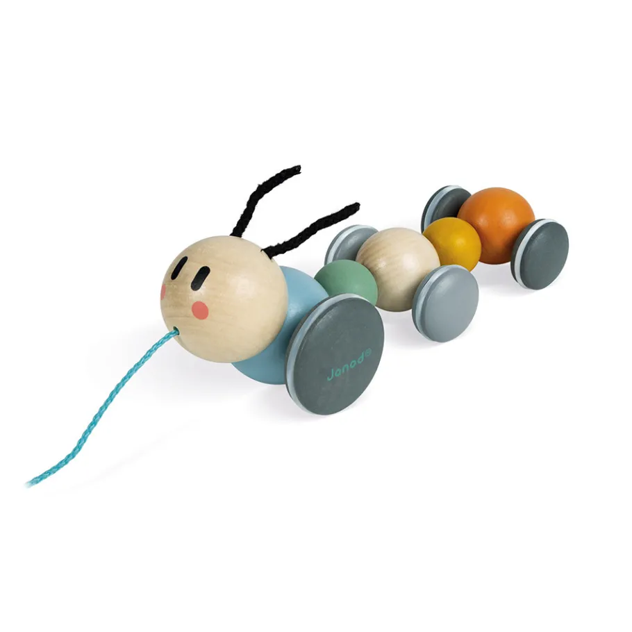 Janod Chenille à Promener Sweet Cocoon (bois)* Jouets À Promener & À Pousser
