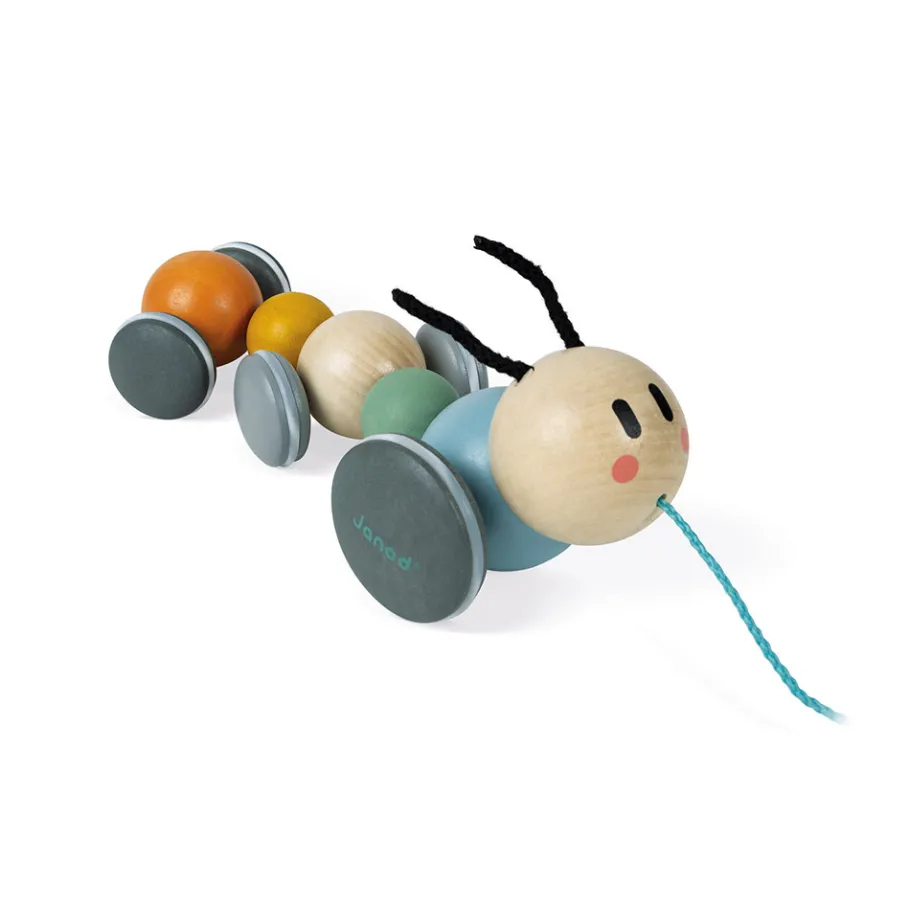 Janod Chenille à Promener Sweet Cocoon (bois)* Jouets À Promener & À Pousser