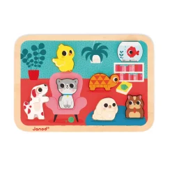 Janod Chunky Puzzle Animaux Familiers 7 pièces* Puzzles En Bois Premier Âge|Puzzles En Bois Premier Âge