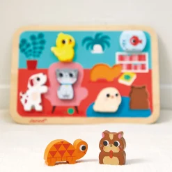Janod Chunky Puzzle Animaux Familiers 7 pièces* Puzzles En Bois Premier Âge|Puzzles En Bois Premier Âge