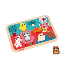 Janod Chunky Puzzle Animaux Familiers 7 pièces* Puzzles En Bois Premier Âge|Puzzles En Bois Premier Âge