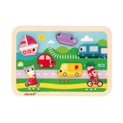 Janod Chunky Puzzle Véhicules 7 pièces* Puzzles En Bois Premier Âge|Puzzles En Bois Premier Âge
