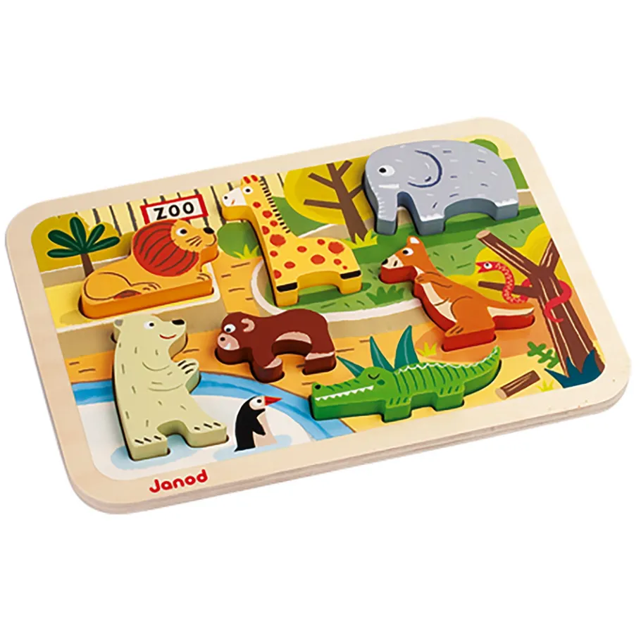 Janod Chunky Puzzle Zoo 7 pièces* Puzzles En Bois Premier Âge|Puzzles En Bois Premier Âge