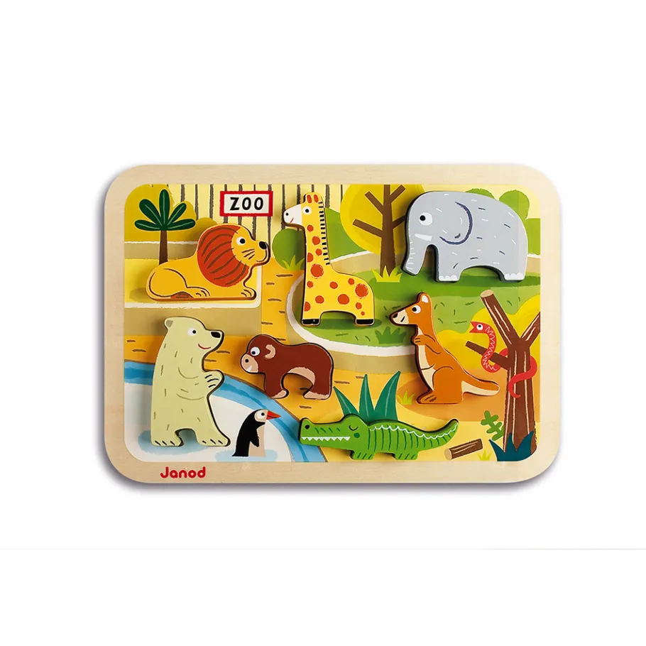 Janod Chunky Puzzle Zoo 7 pièces* Puzzles En Bois Premier Âge|Puzzles En Bois Premier Âge