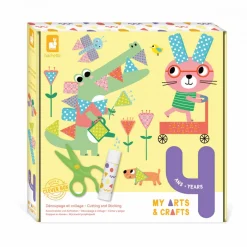 Janod Coffret Créatif Découpage et Collage - 4 ans* Tampons & Papeterie
