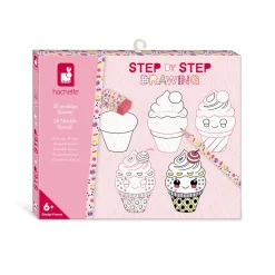 Janod Coffret Créatif Dessin 20 Modèles Kawaii* Peinture Par Numéro & Coloriage