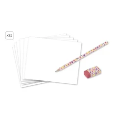 Janod Coffret Créatif Dessin 20 Modèles Kawaii* Peinture Par Numéro & Coloriage