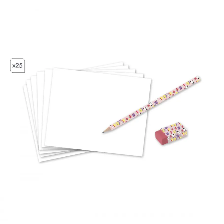 Janod Coffret Créatif Dessin 20 Modèles Kawaii* Peinture Par Numéro & Coloriage