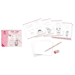 Janod Coffret Créatif Dessin 20 Modèles Kawaii* Peinture Par Numéro & Coloriage