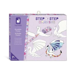 Janod Coffret Créatif Dessin 20 Modèles Fantasy* Peinture Par Numéro & Coloriage