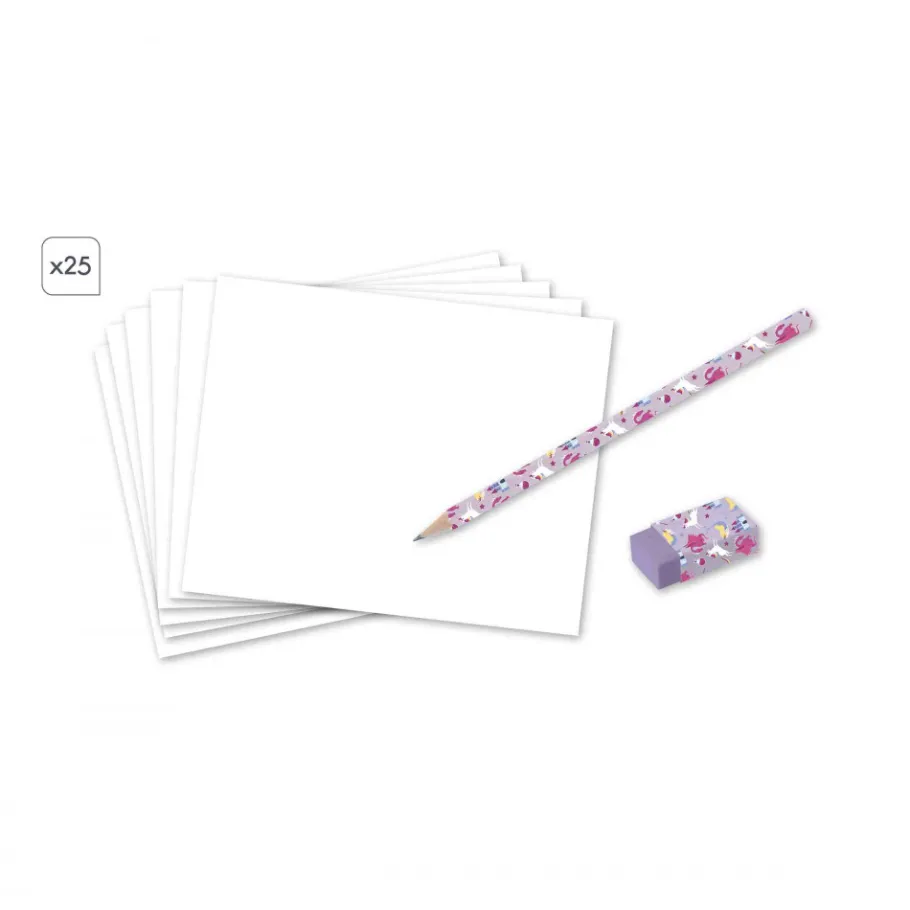 Janod Coffret Créatif Dessin 20 Modèles Fantasy* Peinture Par Numéro & Coloriage