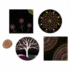 Janod Coffret créatif Dots Painting* Peinture Par Numéro & Coloriage