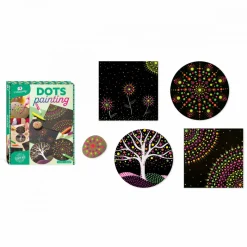 Janod Coffret créatif Dots Painting* Peinture Par Numéro & Coloriage