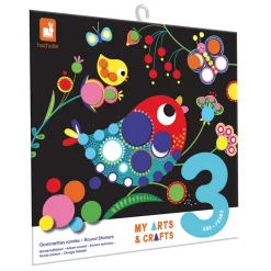 Janod Coffret Créatif Gommettes Rondes - 3 ans* Mosaïques & Gommettes