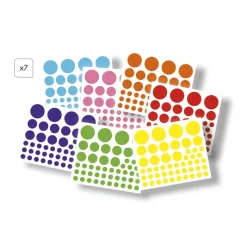 Janod Coffret Créatif Gommettes Rondes - 3 ans* Mosaïques & Gommettes