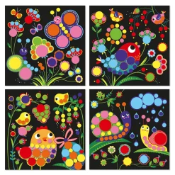 Janod Coffret Créatif Gommettes Rondes - 3 ans* Mosaïques & Gommettes