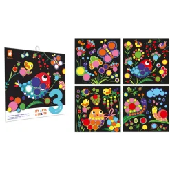 Janod Coffret Créatif Gommettes Rondes - 3 ans* Mosaïques & Gommettes