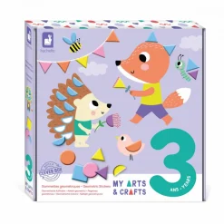 Janod Coffret créatif Gommettes Géométriques - 3 ans* Mosaïques & Gommettes