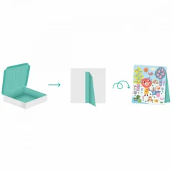 Janod Coffret créatif Gommettes Géométriques - 3 ans* Mosaïques & Gommettes