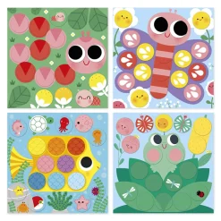 Janod Coffret Créatif Gommettes Autour de l'étang - 2 ans* Mosaïques & Gommettes
