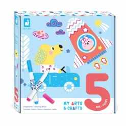 Janod Coffret Créatif Graphisme - 5 ans* Tampons & Papeterie