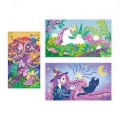 Janod Coffret créatif Mini Strass Magie* Sable, Paillettes, Dorure & Strass|Collection "Les Ateliers Du Calme"
