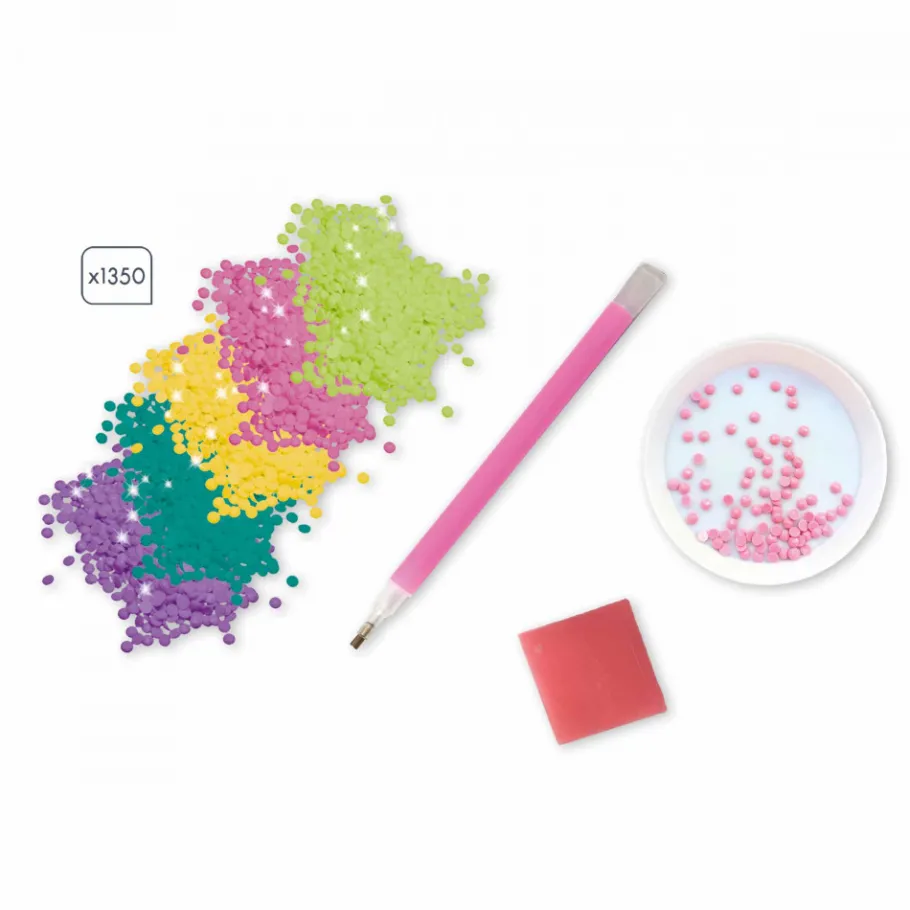 Janod Coffret créatif Mini Strass Magie* Sable, Paillettes, Dorure & Strass|Collection "Les Ateliers Du Calme"