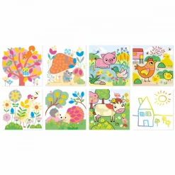 Janod Coffret Créatif Multiactivités - 3 ans* Peinture Par Numéro & Coloriage|Tampons & Papeterie