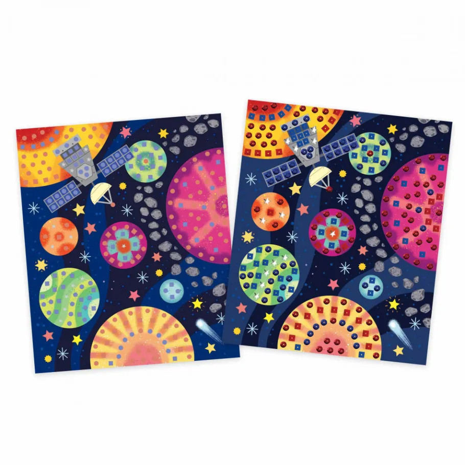 Janod Coffret Créatif Multiactivités Aventuriers de l'Air* Créations 3D|Sable, Paillettes, Dorure & Strass