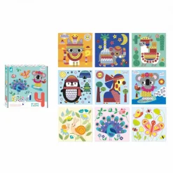 Janod Coffret Créatif Multiactivités - 4 ans* Peinture Par Numéro & Coloriage|Mosaïques & Gommettes