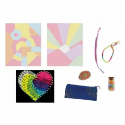 Janod Coffret Créatif Multiactivités Color Addict* Créations 3D|Sable, Paillettes, Dorure & Strass