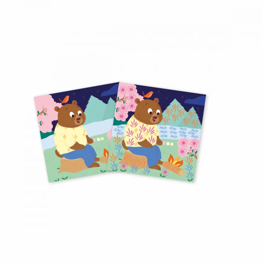 Janod Coffret Créatif Multiactivités - 5 ans* Peinture Par Numéro & Coloriage|Mosaïques & Gommettes