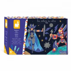 Janod Coffret créatif Paillettes Héros* Sable, Paillettes, Dorure & Strass|Collection "Les Ateliers Du Calme"