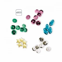 Janod Coffret Créatif Sequins à Coller Sirènes* Sable, Paillettes, Dorure & Strass|Collection 