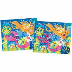 Janod Coffret Créatif Sequins à Coller Sirènes* Sable, Paillettes, Dorure & Strass|Collection 