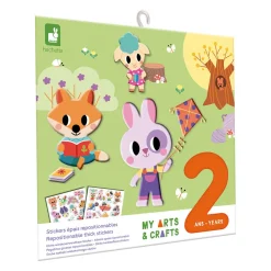 Janod Coffret Créatif Stickers Epais Repositionnables - 2 ans* Mosaïques & Gommettes