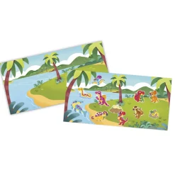 Janod Coffret Créatif Stickers Epais Repositionnables Dinos - 2 ans* Mosaïques & Gommettes
