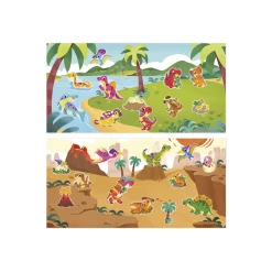 Janod Coffret Créatif Stickers Epais Repositionnables Dinos - 2 ans* Mosaïques & Gommettes