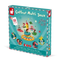 Janod Coffret multi jeux carrousel (bois et carton)* Jeux De Parcours|Jeux Éducatifs Primaire