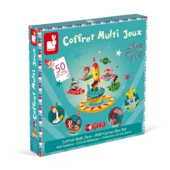 Janod Coffret multi jeux carrousel (bois et carton)* Jeux De Parcours|Jeux Éducatifs Primaire