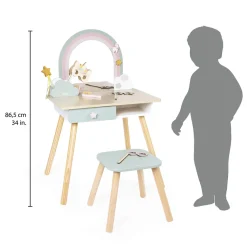 Janod Coiffeuse en bois et accessoires Licorne* Tables & Mobilier|Beauté