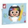 Janod Crayons de Cire x12* Peinture Par Numéro & Coloriage