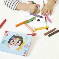 Janod Crayons de Cire x12* Peinture Par Numéro & Coloriage