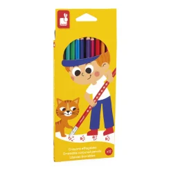 Janod Crayons Effaçables x12* Peinture Par Numéro & Coloriage