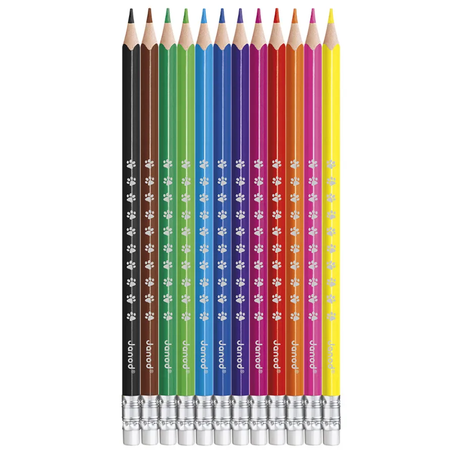 Janod Crayons Effaçables x12* Peinture Par Numéro & Coloriage