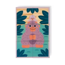 Janod Cubes en bois animaux - Partenariat WWF®* Cubes & Pyramides|Manipulation & Encastrement