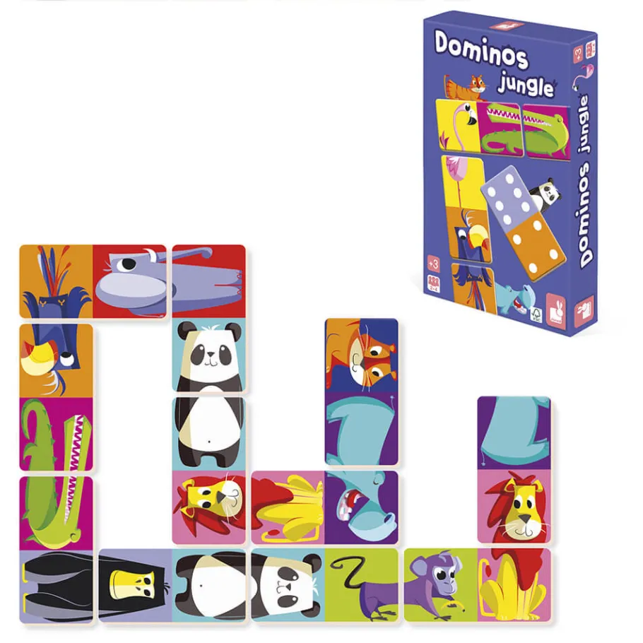 Janod Dominos Jungle* Jeux De Rapidité & De Stratégie|Jeux De Mémoire & D'Associations