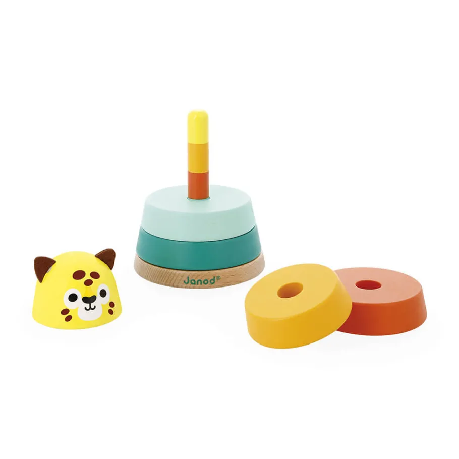 Janod Empilable Jaguar Tropik* Formes & Couleurs|Cubes & Pyramides